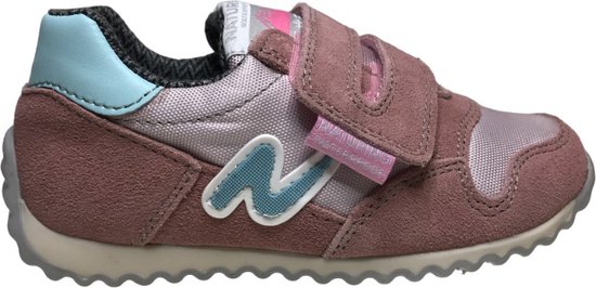 Naturino Waterproof - Sammy - Mt 29 - velcro turquoise logo warme sportieve lederen sneakers - roze