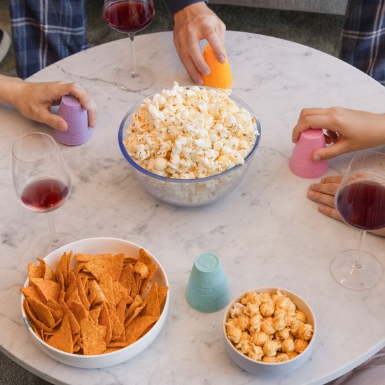 JAP Appliances Happy Pops - Retro popcorn machine (2-3 personen) 1200W - Inclusief maat- en botersmeltlepel - Klaar binnen 3 minuten - Zonder olie - Blauw — afbeelding 5