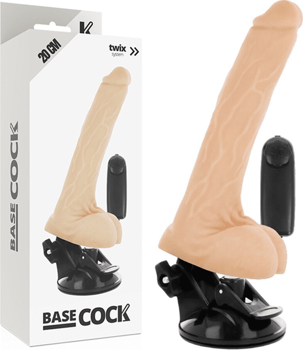 Goedkoopste BASECOCK | Basecock Realistic Vibrator Remote Control Flesh 20cm
