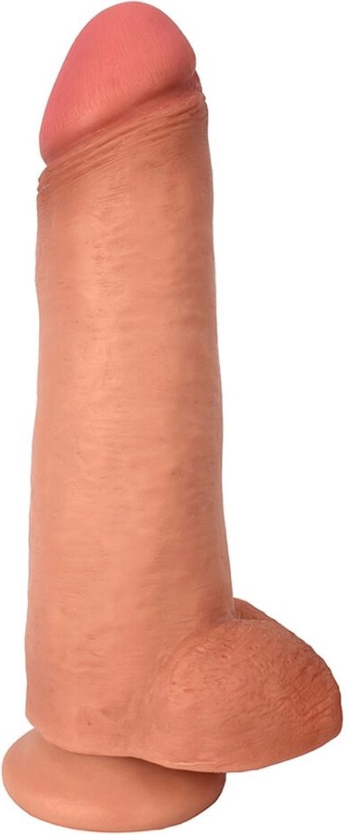 Goedkoopste 12 Inch Dong with Balls - Beige