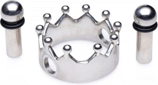 XR Brands Crowned Magentic Nipple Clamps silver