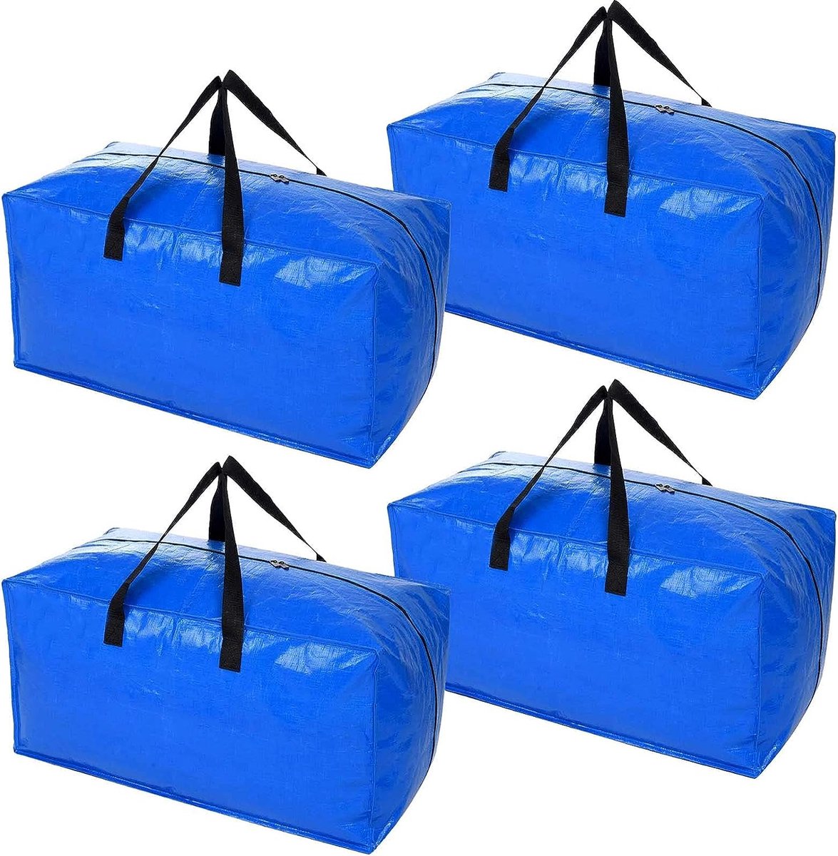 VENO Lot de 4 Sacs de Déménagement Bleu Extra-larges et Résistants avec  Sangles de Sac