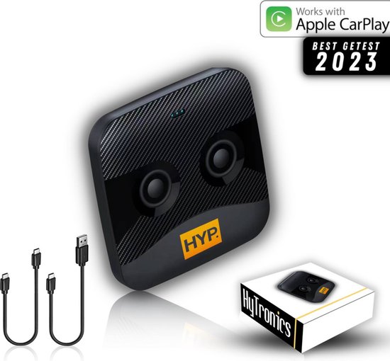 Hytronics - CarPlay Dongle - Apple CarPlay - Carlinkit - Telefoon Draadloos Verbinden - Wireless CarPlay - Wireless - Carbon Black