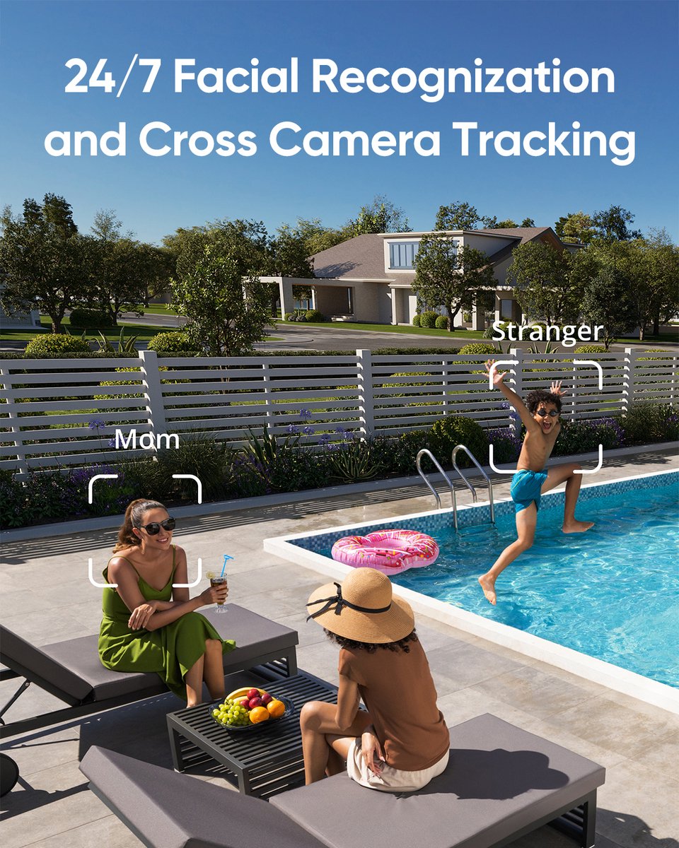 Afbeelding 2 van eufy Security E330 Buitencamera's, 2 Pack met HomeBase 3 – Outdoorcam set - 4K Ultra HD-resolutie, 24/7 opname, wifidekking van 464 m², AI-gezichtsherkenning, bedrade beveiligingscamera's voor buiten
