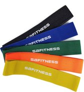SB-FITNESS- Anti Slip Weerstandbanden - 5 Delige Set Inclusief Draagtas - Resistance Band - Fitness Elastiek