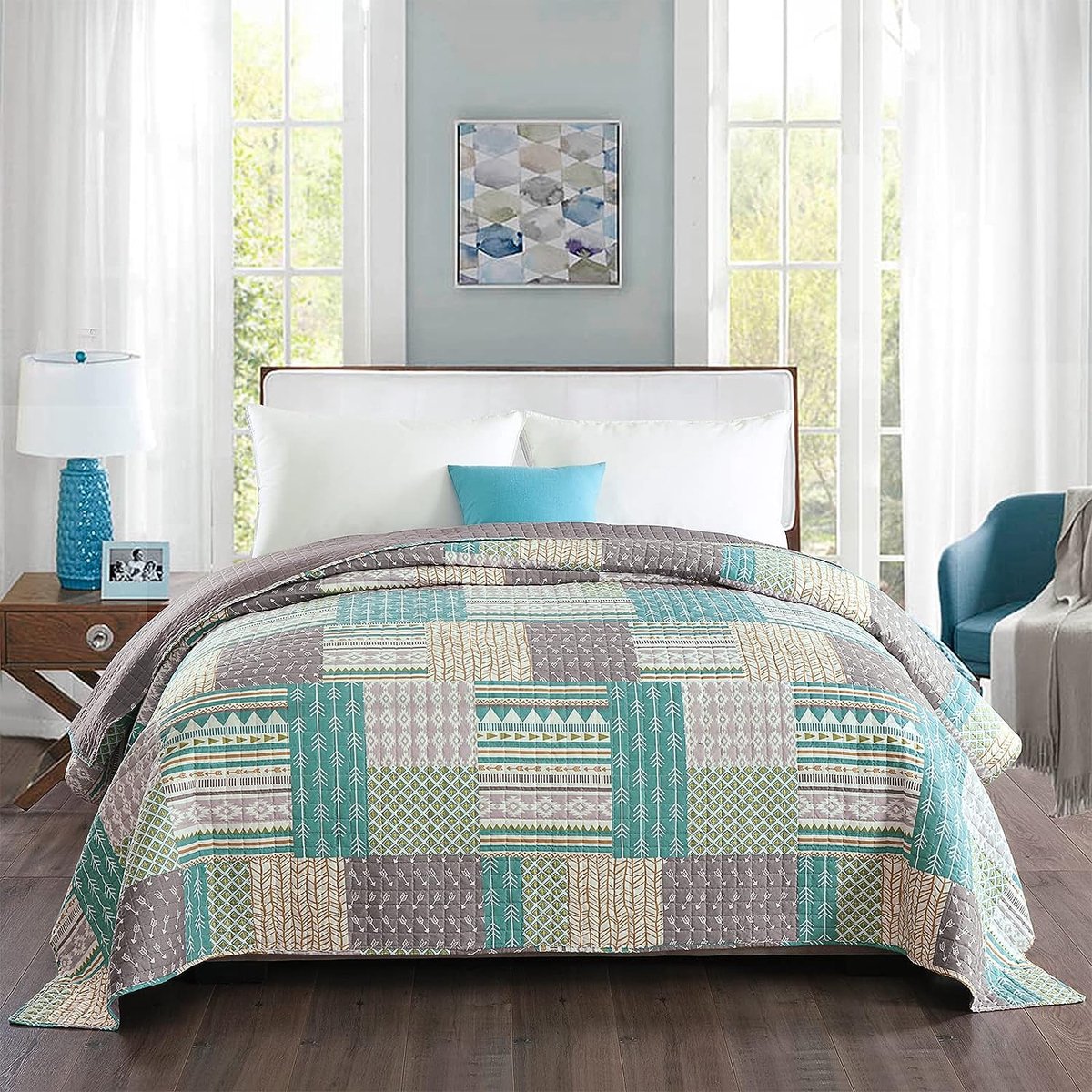 Luxe Patchwork Sprei - Quilt - Dekbed - Omkeerbaar ontwerp - Machinewasbaar - Duurzaam - 150x200cm, 170x210cm, 220x240cm, 240x260cm