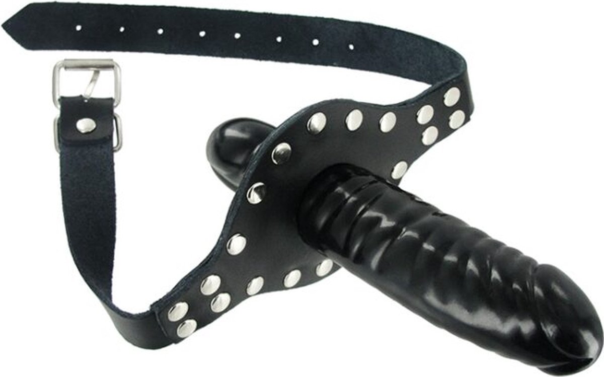 Goedkoopste Strict Leather Dildo mondstuk met riem