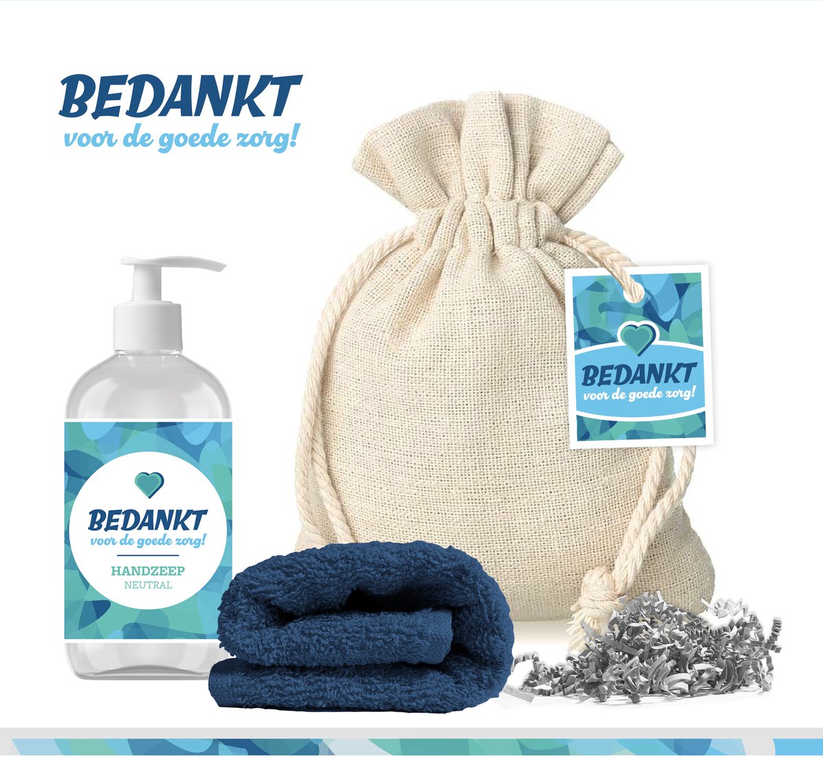 Goedkoopste Geschenkset Bedankt voor de goede zorg - 3 Producten - 350 gram | Giftset voor hem & haar - Dag van de zorg - Linnen zakje - Klein cadeautje Thuiszorg - Vrijwilligerswerk - Zorgteam - Ziekenhuis - Zorgmedewerkers - Zorgwerk - Kraamzorg - Mantelzorg