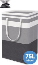 Panier à Linge Portable avec Poignées Renforcées - Capacité 75L - Pliable - Sacs à linge pour le Linge - Trieur de Linge - Organisateur de Vêtements - Boîte à Linge