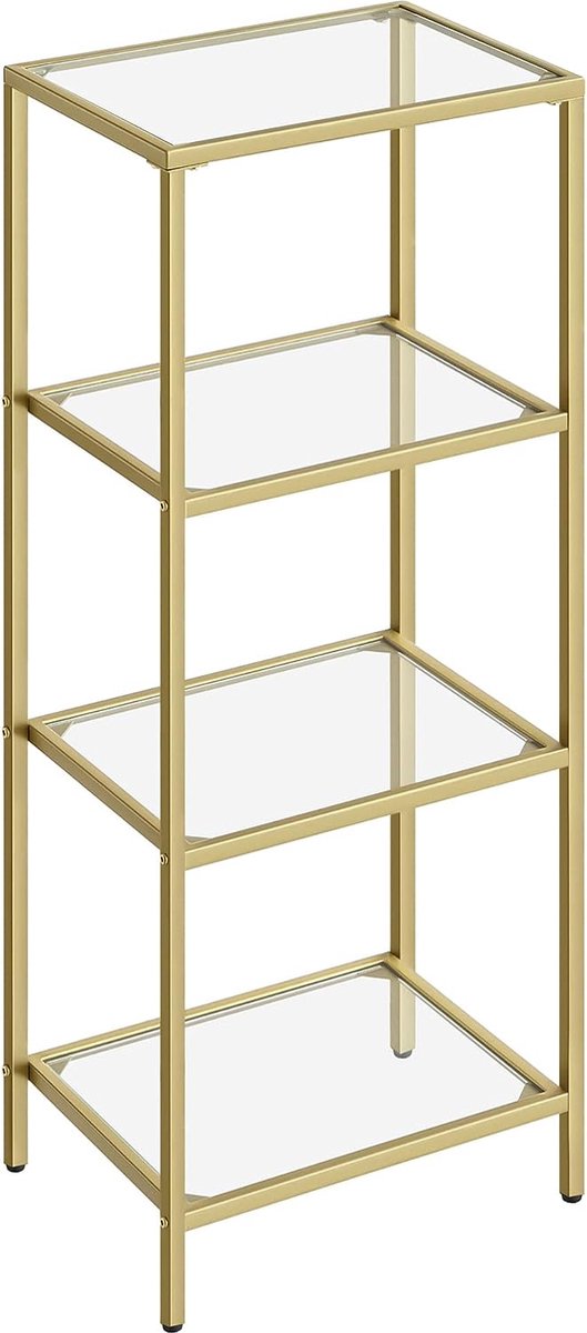 FurnStar Boekenkast - Staande Vakkenkast - 40x30x95cm - Gold