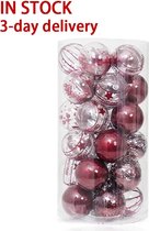 WONDERFUL CHRISTMAS® - Boules de Noël - Set de 30 pièces - Décorations de Noël - Décorations d'arbre de Noël - Ornements de Noël