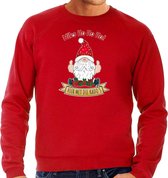 Bellatio Decorations foute kersttrui/sweater heren - Kado Gnoom - rood - Kerst kabouter XL