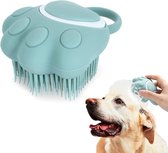 Badborstel voor honden, katten, shampookwast, massageborstel, voor honden en katten, navulbare douchegel