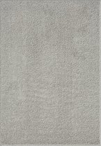 Vloerkleed 200x290 hoogpolig - Grijs - Wasbaar met Antislip onderkant - FOXY Shaggy by The Carpet