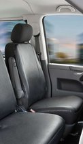 Autostoelhoes Transporter Kunstleer antraciet geschikt voor VW T5, Enkele zetel front