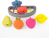 Sassy - Vormenstoof Baby en Peuter - 6 zachte en knisperende fruitvormen - Deksel met elastiek - Fruit Fun Fill & Spil
