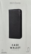 Coque Apple iPhone 13 - Decoded - Série Case Wallet - Bookcase en Cuir véritable - Zwart - Housse adaptée à Apple iPhone 13