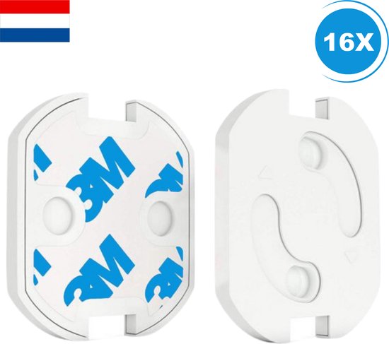 Stopcontact beveiliging - nederlands - zelfklevend - 16 stuks - stopcontactbeschermers - stopcontactbeveiliging