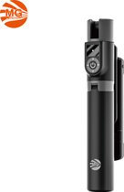 MG - Selfie Stick Met Standaard - Afstelbare Selfiestick 360 Grade Selfie Stick - Afstandbedienbare Selfiestick - Zwart