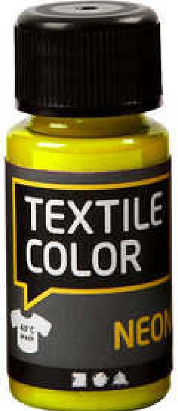 Textielverf - Neon Geel - Creotime - 50 ml