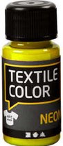 Peinture textile - Jaune Fluo - Creotime - 50 ml