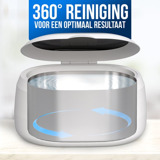Strex Nettoyeur à ultrasons 600 ml - 360º - Nettoyeur à ultrasons - Appareil de nettoyage pour Lunettes / Bijoux / montres / pièces de monnaie