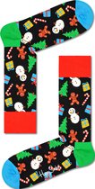 Happy Socks - Chaussettes de Noël - Bring it on - Zwart - Taille 41-46