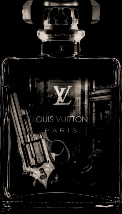 Louis Vuitton Dark- Bottled Collection- Kristal Helder Galerie kwaliteit Plexiglas 5mm. - Blind Aluminium Ophang-frame - Luxe wanddecoratie - Fotokunst - professioneel verpakt en gratis bezorgd
