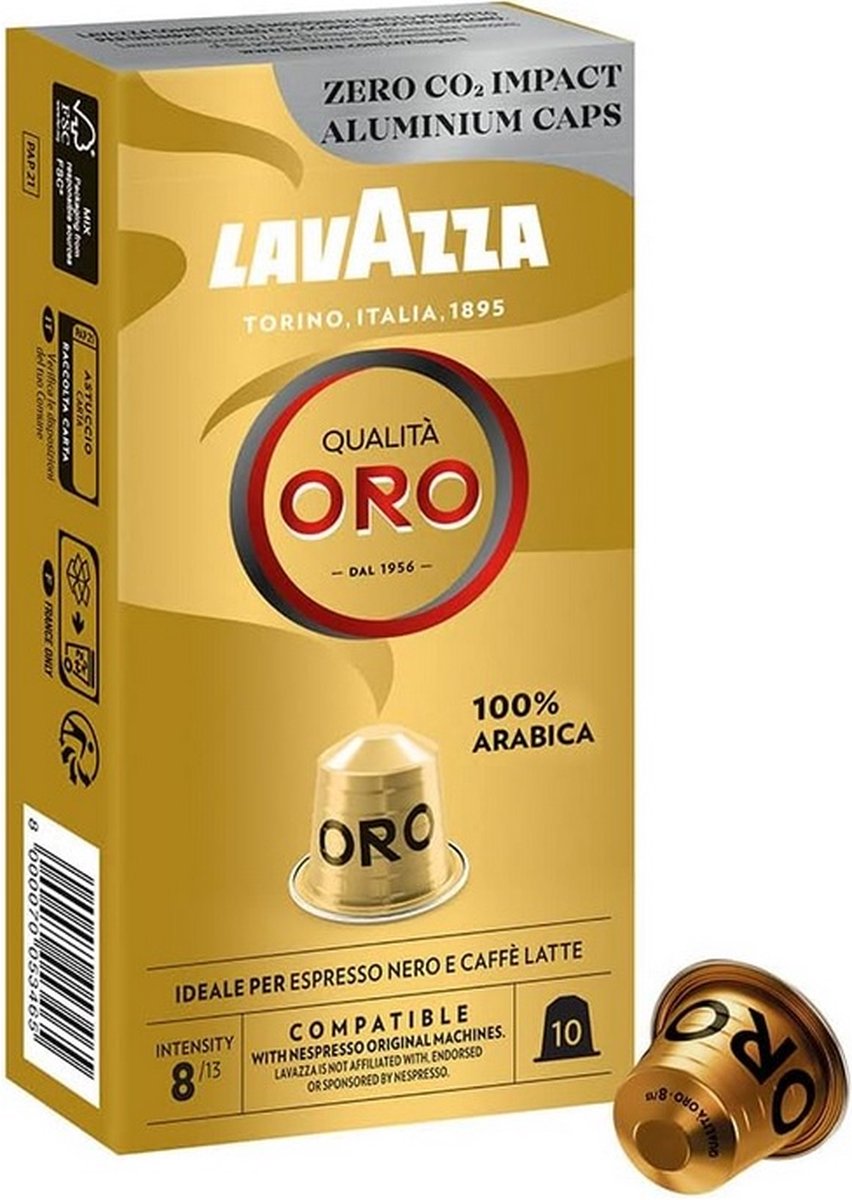 Lavazza Nespresso Qualita Oro Gold - 100% Arabica - 10 x 10 Cups