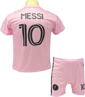 Messi Miami Voetbalshirt en Broekje Voetbaltenue Roze Thuis - Maat M