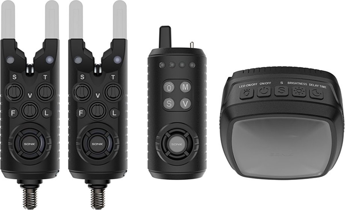 Sonik - Gizmo2 - Alarm Set 2+1 + Bivvy Lamp 2+1 - Beetmelderset