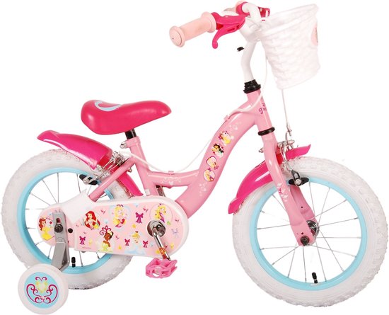 Disney Princess Kinderfiets - Meisjes - 14 inch - Roze - Twee handremmen van Disney — afbeelding 4