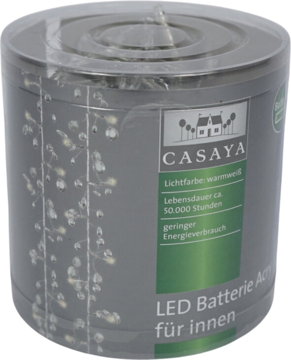 Casaya lichtsnoer LED op batterij warm wit 120 cm