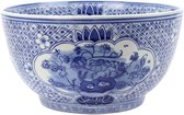 The Ming Garden Collection | Chinees Porselein | Grote Fleurige Porseleinen Fruitschaal | Blauw & Wit