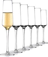 YUNICS® Champagneglazen - 6 Stuks - Champagneglazen Set - Champagneglas - 220ml - Hoge Kwaliteit - Vaatwasserbestendig
