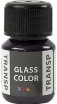 Glasverf - Porseleinverf - Verf Voor Porselein En Glas - Transparant - Violet - Glass Color Transparant - Creotime - 30ml