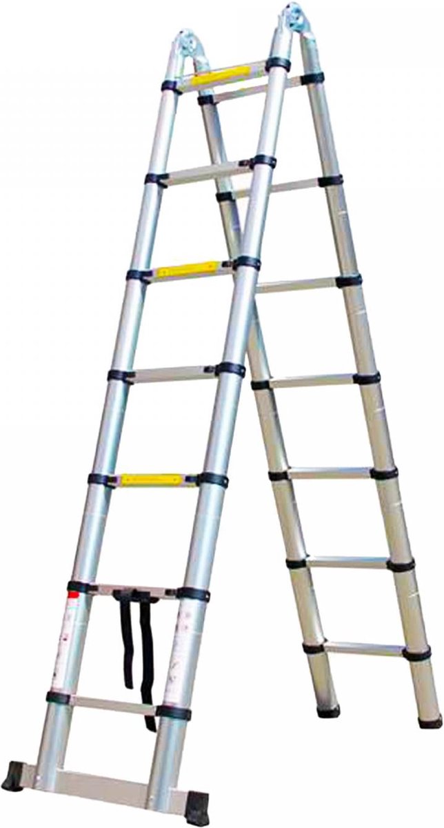 Herzberg HG-5440 Telescoopladder Aluminium 4,4 meter Telescopische Uitschuifladder - 4.4M