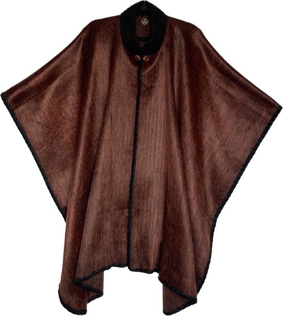 Alpaca D' Luxe Poncho Terre Cuite Doux et de Qualité Poncho