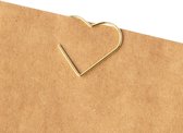 10 Clips - Heart - Gold - Paper clip - boekenlegger - Cadeau decoratie