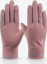 Dames handschoenen | Losse touchscreen vingertop | Zwart / Roze