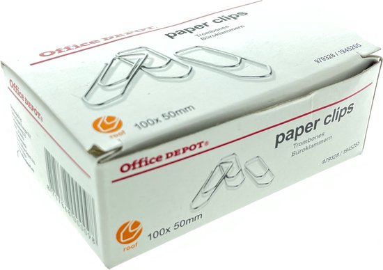 Office Depot Paperclips 50 mm Pak van 100