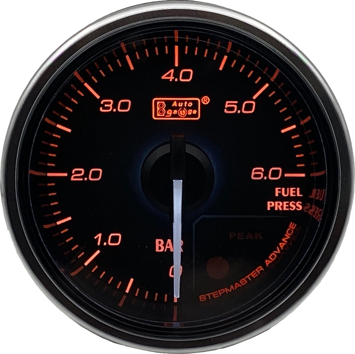 Brandstofdruk Meter Zwart 52mm premium