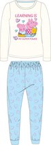 Peppa Pig pyjama learning is my super power katoen blauw maat 92