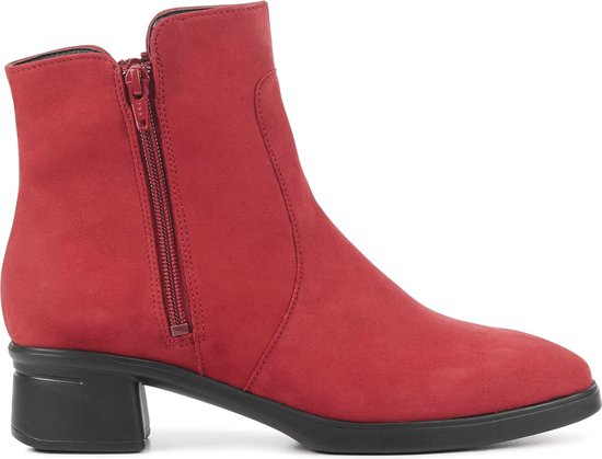 Bottines Hartjes Femme / Bottes femmes / Chaussures Femme - Nubuck - 172.1902 - Rouge - Taille 37