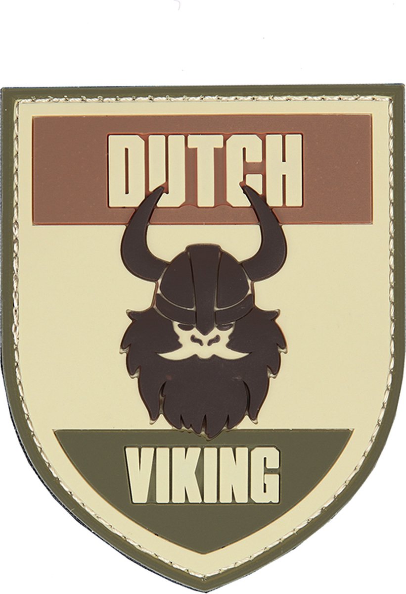 Embleem 3D PVC Dutch viking multi