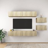 The Living Store Hangende TV-Kasten - TV-Meubel Set - Sonoma Eiken - 60 x 30 x 30 cm - Spaanplaat