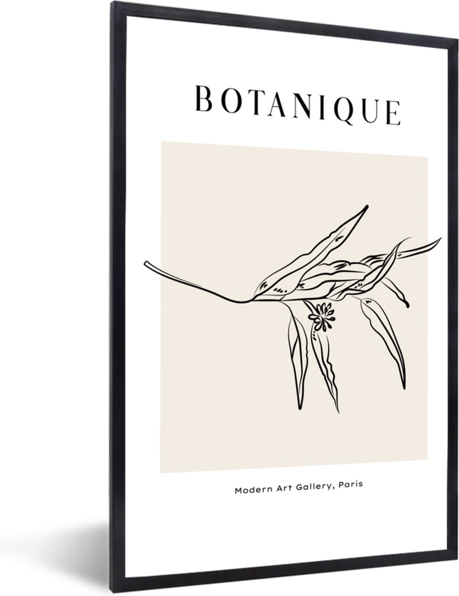 FrameYourWall Fotolijst met poster 20x30 - Bohemian - Planten - Botanisch - Kunst - Fotokader van hout - Kaders en lijsten - Houten fotolijstje - Wissellijst voor muurposter - Picture en photo frame - Posterlijst - Fotohouder Botanique - 20x30 cm