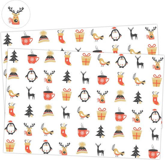 Foto: Stickervellen winter 108 stickers cozy winter stickers kerst knutselstickers kerststickers stickers kerst volwassenen winterstickers envelopstickers knutselen zelf kaarten maken stickers voor volwassenen winter kerst