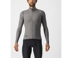 Castelli Fietsshirt lange mouwen waterafstotend Heren Grijs  - TUTTO NANO RoS JERSEY NICKEL GRAY - 3XL