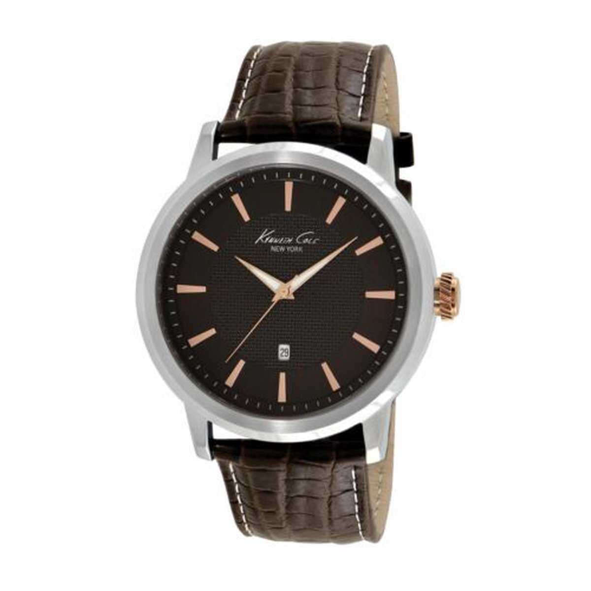 UHR, CLASSIC MENS SILVER BROWN